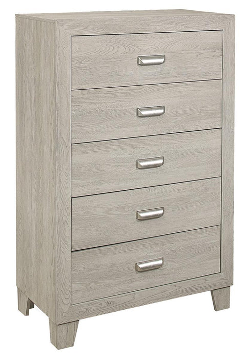 Quinby 5 Drawer Chest in Light Brown 1525-9 - VIP FURNITURE (NJ)