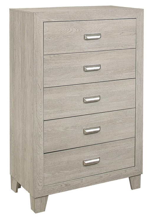 Quinby 5 Drawer Chest in Light Brown 1525-9 - VIP FURNITURE (NJ)