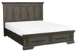 Taulon Queen Platform Bed with Footboard Storage in Dark Oak 5438-1* - VIP FURNITURE (NJ)