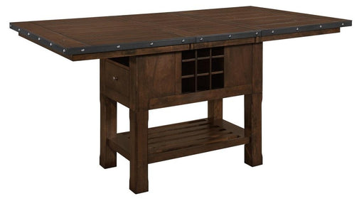 Schleiger Counter Height Dining Table in Dark Brown 5400-36XL* - VIP FURNITURE (NJ)