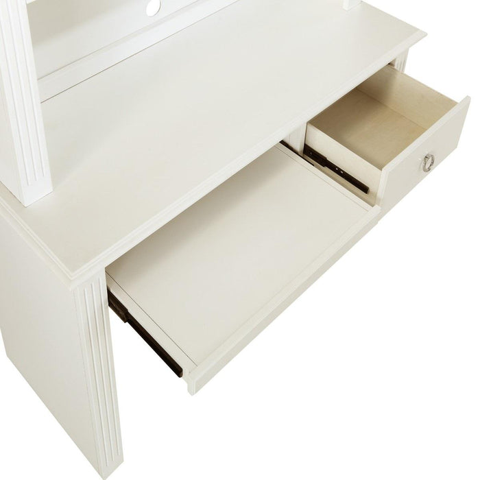 Meghan Writing Hutch/ Desk Set in White 2058WH-14* - VIP FURNITURE (NJ)