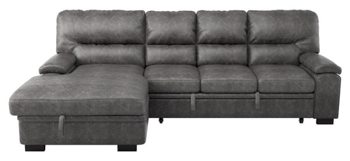 Michigan Sectional with Pull Out Bed and Left Chaise in Dark Gray 9407DG*2LC3R - VIP FURNITURE (NJ)