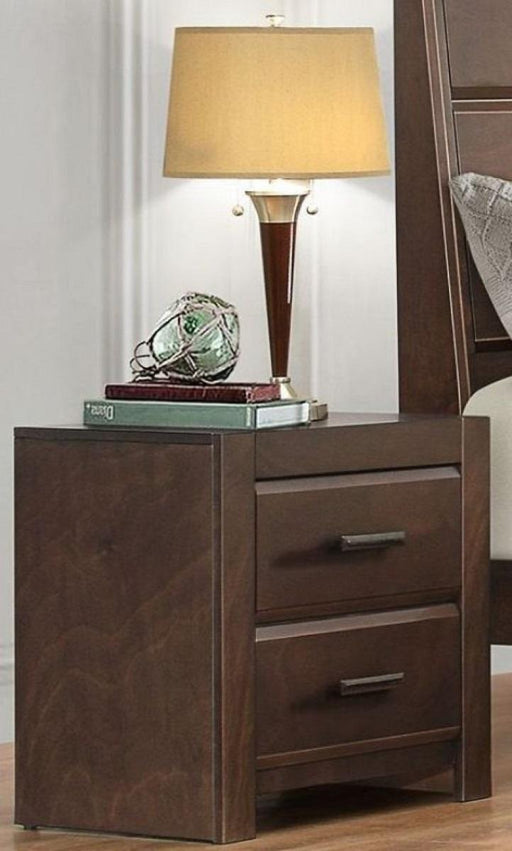 Erwan 2 Drawer Nightstand in Dark Walnut 1961-4 - VIP FURNITURE (NJ)