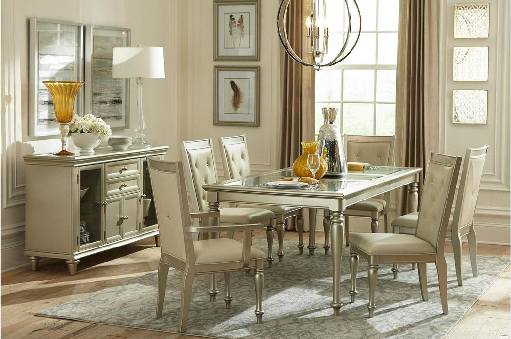 Celandine Server with Glass insert in Silver 1928-40NG - VIP FURNITURE (NJ)