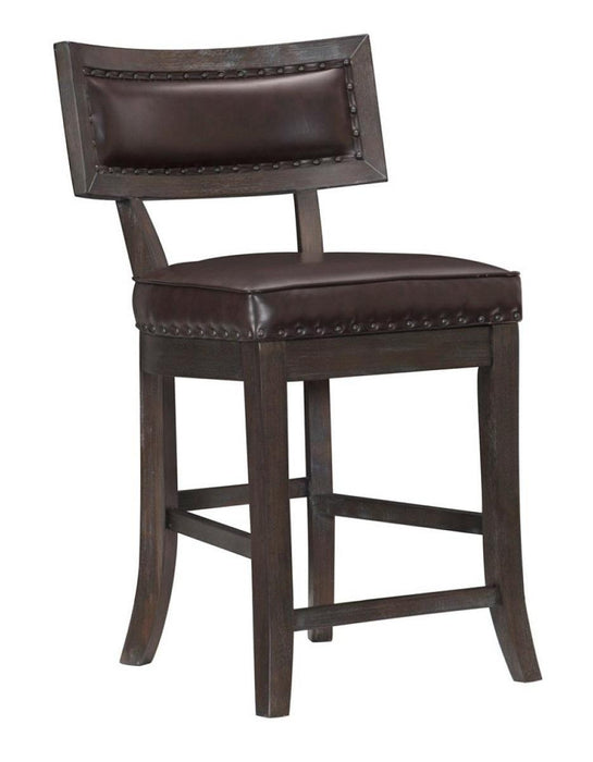 Oxton Counter Hight Chair in Dark Cherry (Set of 2) - VIP FURNITURE (NJ)