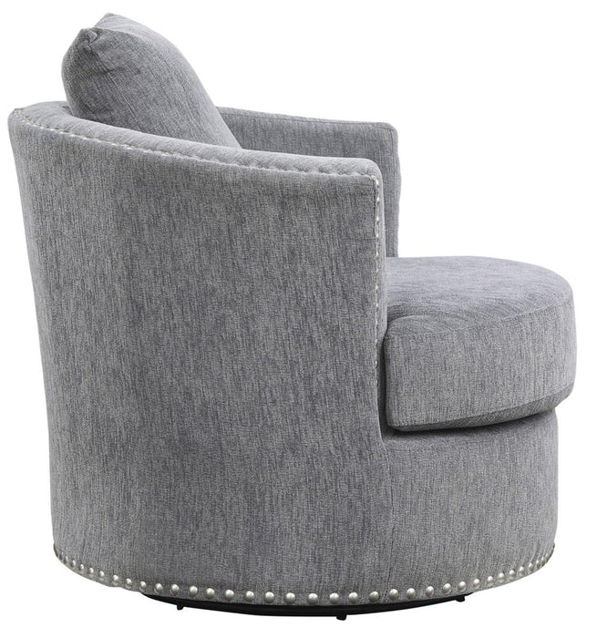 Morelia Swivel Chair in Dark Gray 9468DG-1 - VIP FURNITURE (NJ)