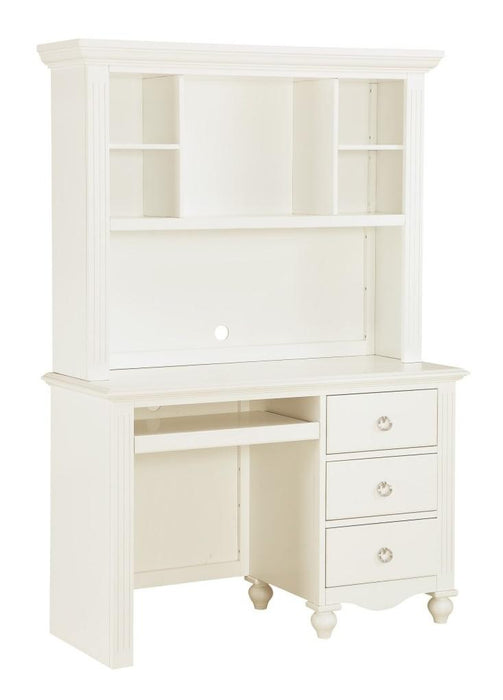 Meghan Writing Hutch/ Desk Set in White 2058WH-14* - VIP FURNITURE (NJ)