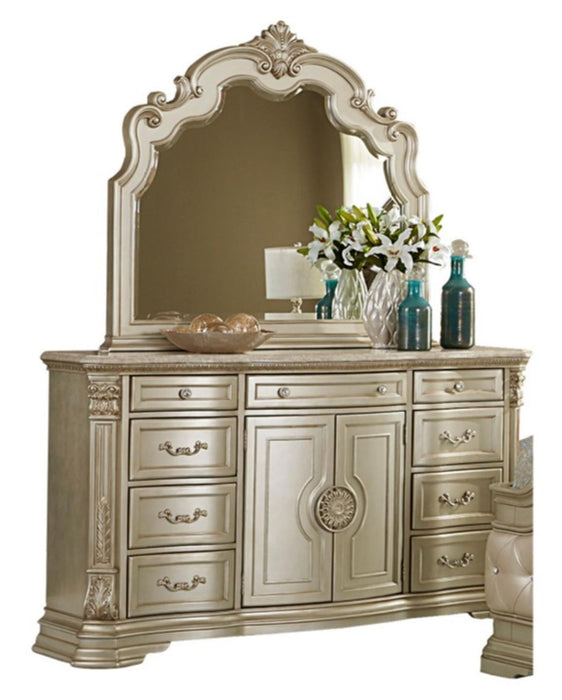Antoinetta Dresser in Champagne Wood 1919NC-5 - VIP FURNITURE (NJ)