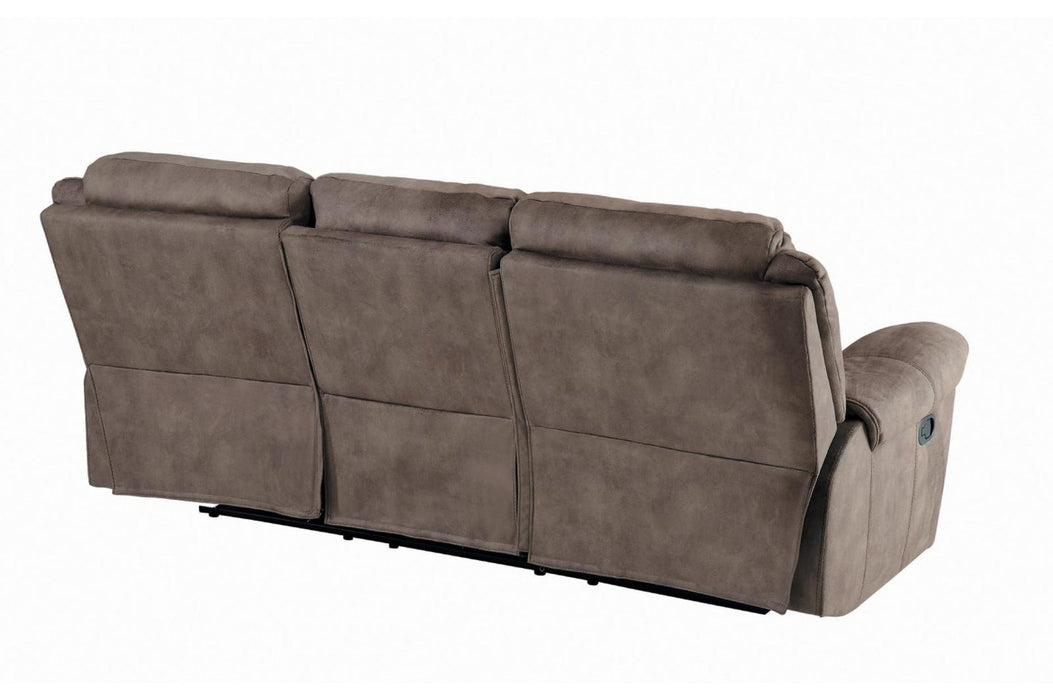 Aram Double Glider Reclining Sofa in Dark Brown 8206NF-3 - VIP FURNITURE (NJ)