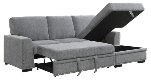 Morelia 2pc Sectional with Pull Out Bed and Right Chaise in Dark Gray 9468DG*2RC2L - VIP FURNITURE (NJ)