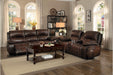 Mahala Double Reclining Sofa in Brown 8200BRW-3PW - VIP FURNITURE (NJ)