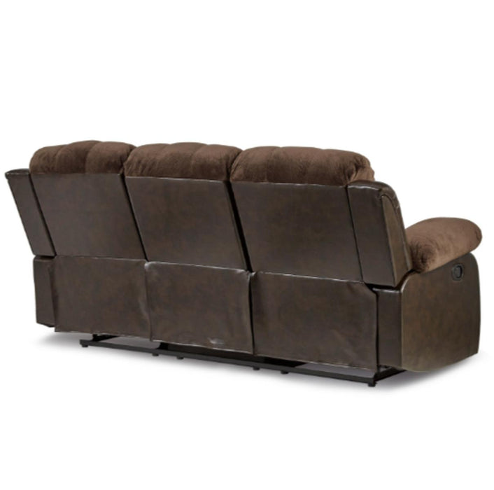 Granley Double Reclining Sofa in Chocolate 9700FCP-3 - VIP FURNITURE (NJ)
