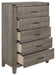 Woodrow 5 Drawer Chest in Gray 2042-9 - VIP FURNITURE (NJ)