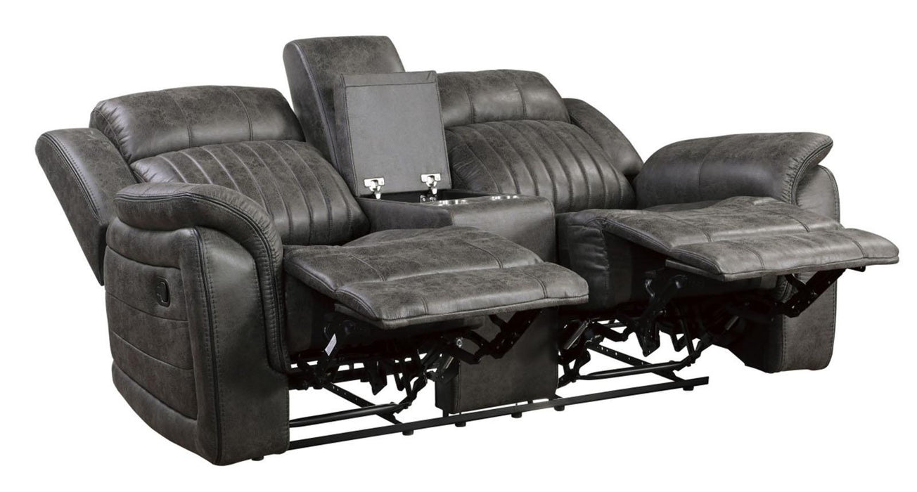 Centeroak Double Reclining Loveseat in Gray 9479BRG-2 - VIP FURNITURE (NJ)