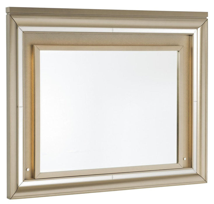 Loudon Mirror with LED Lighting in Champagne Metallic 1515-6 - VIP FURNITURE (NJ)