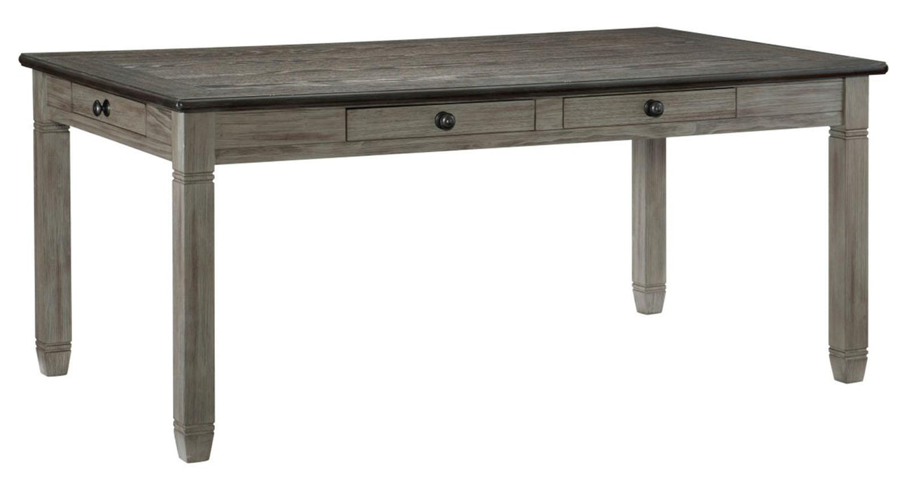 Granby Dining Table in Coffee and Antique Gray 5627GY-72 - VIP FURNITURE (NJ)