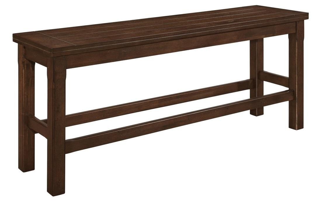 Schleiger Counter Height Bench in Dark Brown 5400-24BH - VIP FURNITURE (NJ)