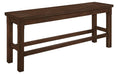Schleiger Counter Height Bench in Dark Brown 5400-24BH - VIP FURNITURE (NJ)