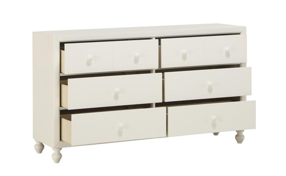 Wellsummer 6 Drawer Dresser in White 1803W-5 - VIP FURNITURE (NJ)