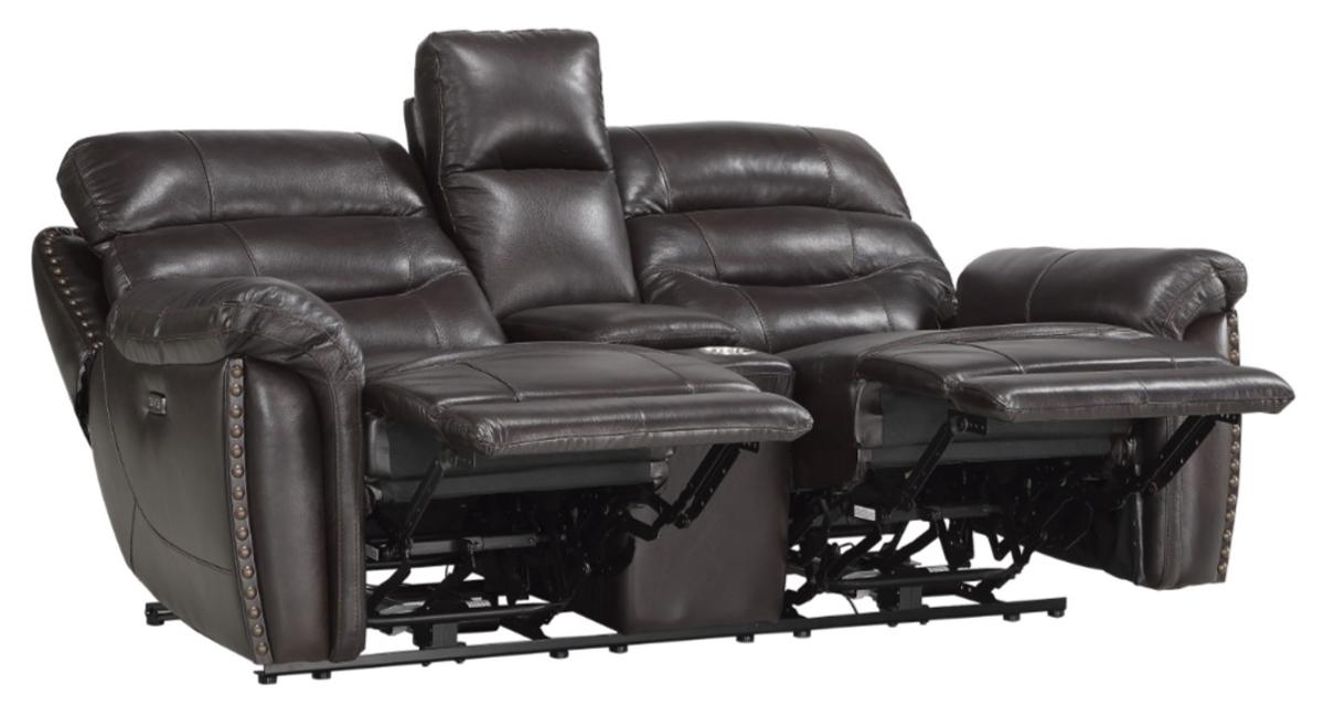 Lance Power Double Reclining Loveseat with Power Headrests in Brown 9527BRW-2PWH - VIP FURNITURE (NJ)