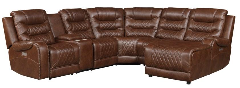 Putnam Corner Seat in Brown 9405BR-CR - VIP FURNITURE (NJ)