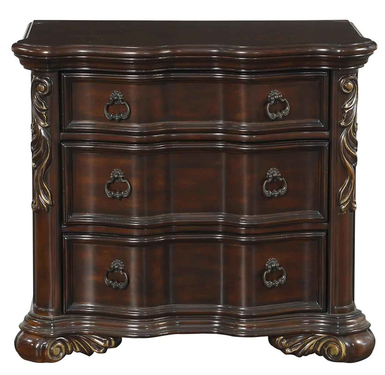 Royal Highlands 3 Drawer Nightstand in Rich Cherry 1603-4