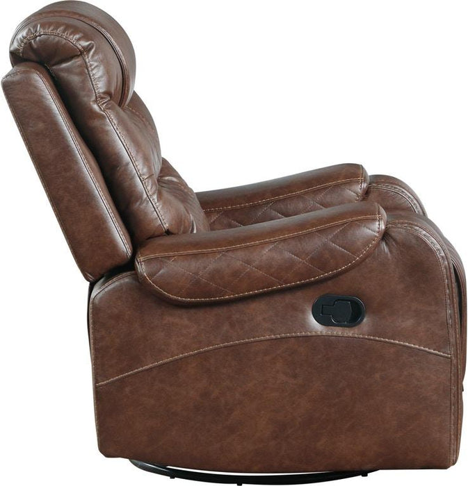 Putnam Swivel Glider Reclining Chair in Brown 9405BR-1 - VIP FURNITURE (NJ)