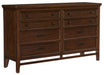 Frazier Dresser in Dark Cherry 1649-5 - VIP FURNITURE (NJ)