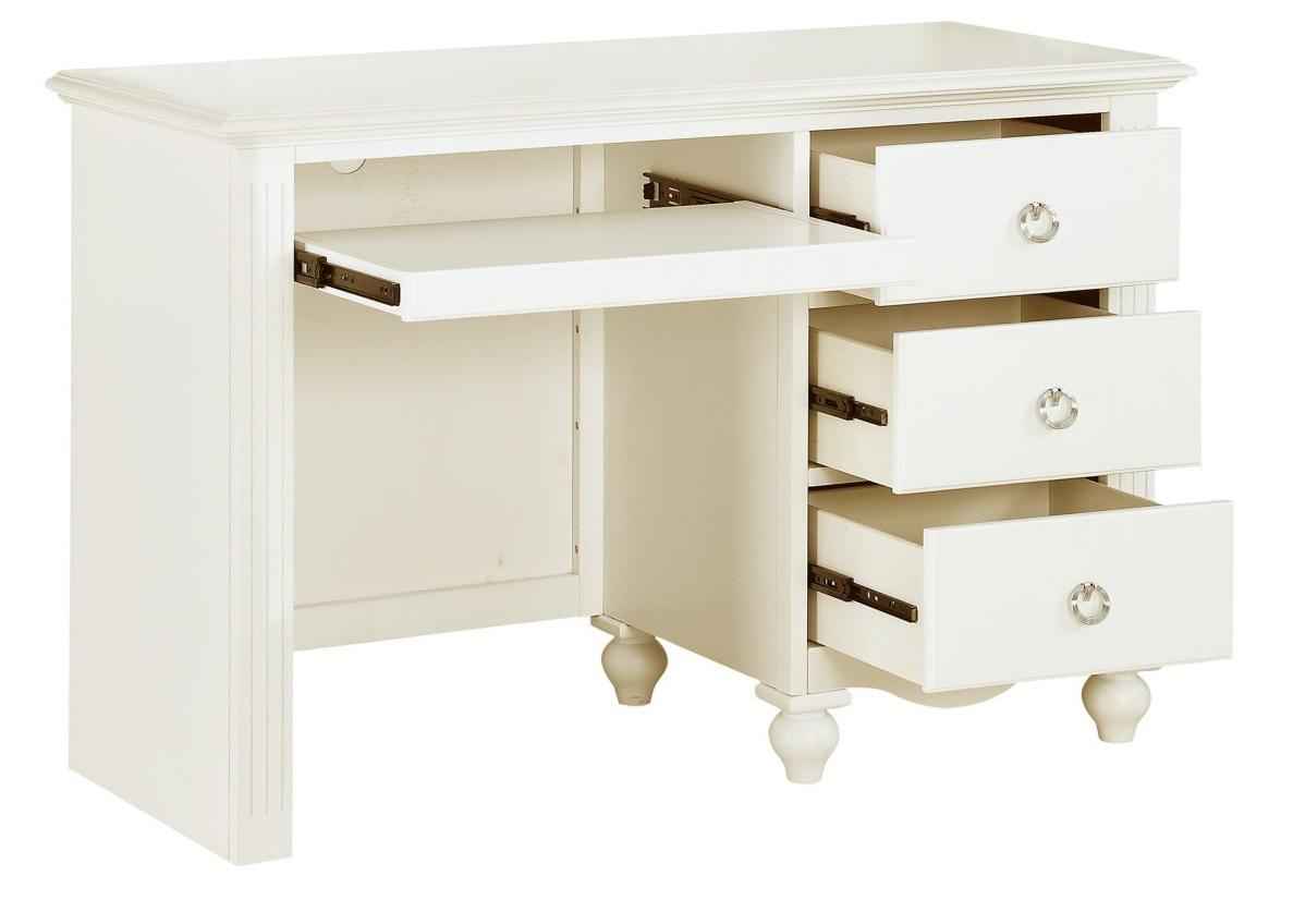 Meghan 3 Drawer Writing Desk in White 2058WH-15