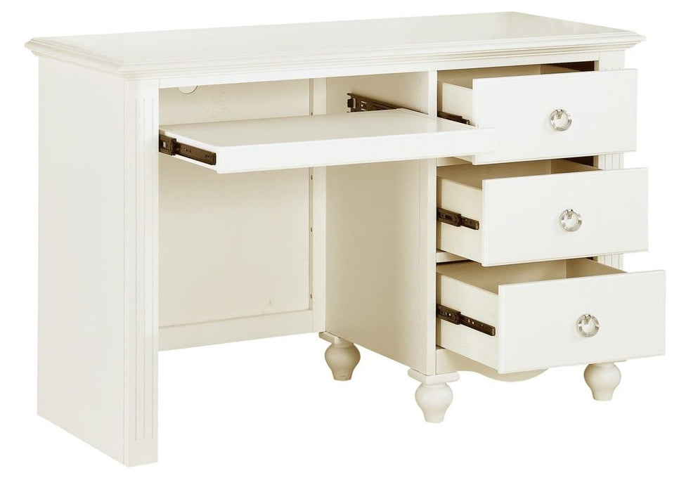 Meghan 3 Drawer Writing Desk in White 2058WH-15 - VIP FURNITURE (NJ)