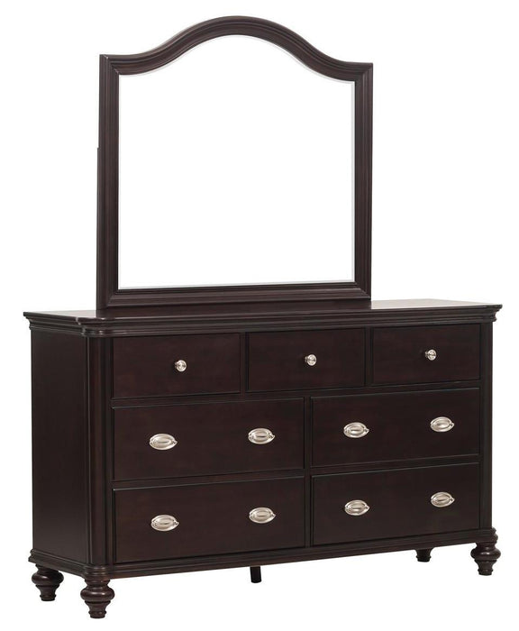 Marston 7 Drawer Dresser in Dark Cherry 2615DC-5 - VIP FURNITURE (NJ)