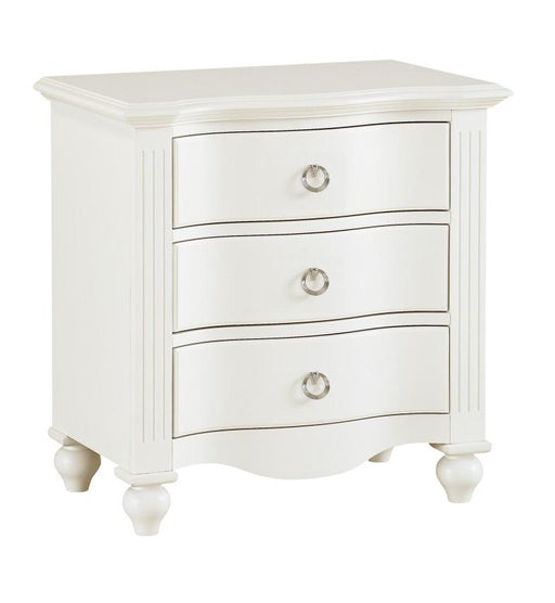 Meghan 3 Drawer Nightstand in White 2058WH-4 - VIP FURNITURE (NJ)