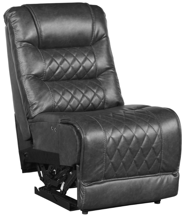 Putnam Power Armless Reclining Chair in Gray 9405GY-ARPW - VIP FURNITURE (NJ)