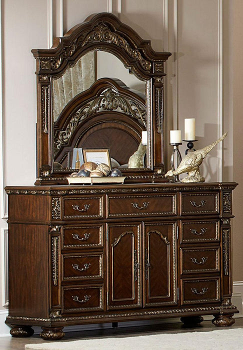 Catalonia 9 Drawer Dresser in Cherry 1824-5 - VIP FURNITURE (NJ)