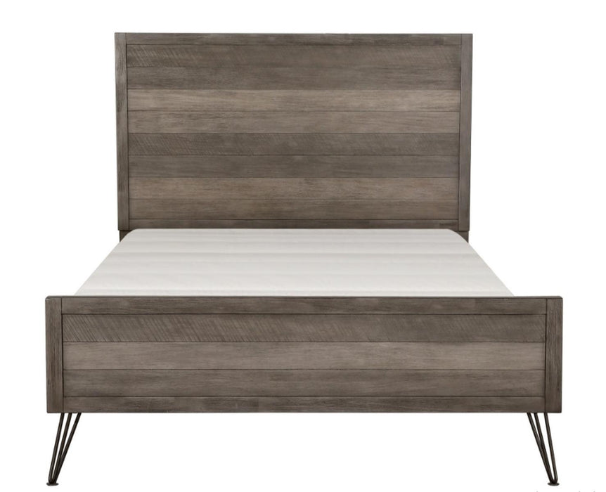 Urbanite Full Panel Bed in Tri-tone Gray 1604F-1* - VIP FURNITURE (NJ)