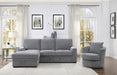Morelia 2pc Sectional with Pull Out Bed and Left Chaise in Dark Gray 9468DG*2LC2R - VIP FURNITURE (NJ)