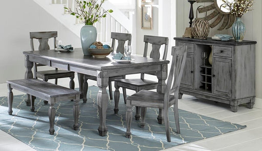 Fulbright Dining Table in Gray 5520-78 - VIP FURNITURE (NJ)