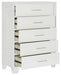 Kerren Chest in White 1678W-9 - VIP FURNITURE (NJ)