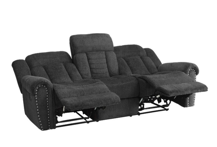 Nutmeg Double Reclining Sofa in Charcoal Gray 9901CC-3 - VIP FURNITURE (NJ)