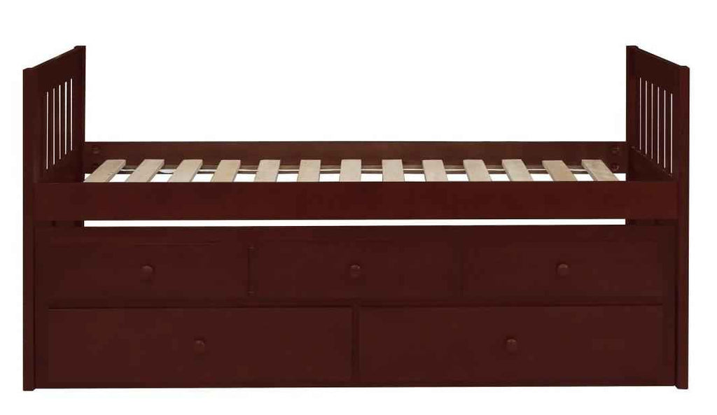 Rowe Twin/Twin Trundle Bed w/ Two Storage Drawers in Dark Cherry B2013PRDC-1*