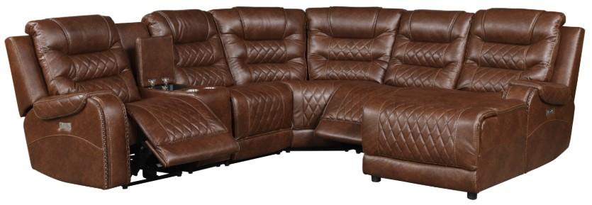 Putnam Corner Seat in Brown 9405BR-CR - VIP FURNITURE (NJ)