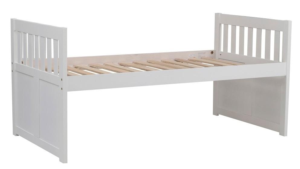 Galen Twin/Twin Trundle Bed with Storage in White B2053PRW-1* - VIP FURNITURE (NJ)