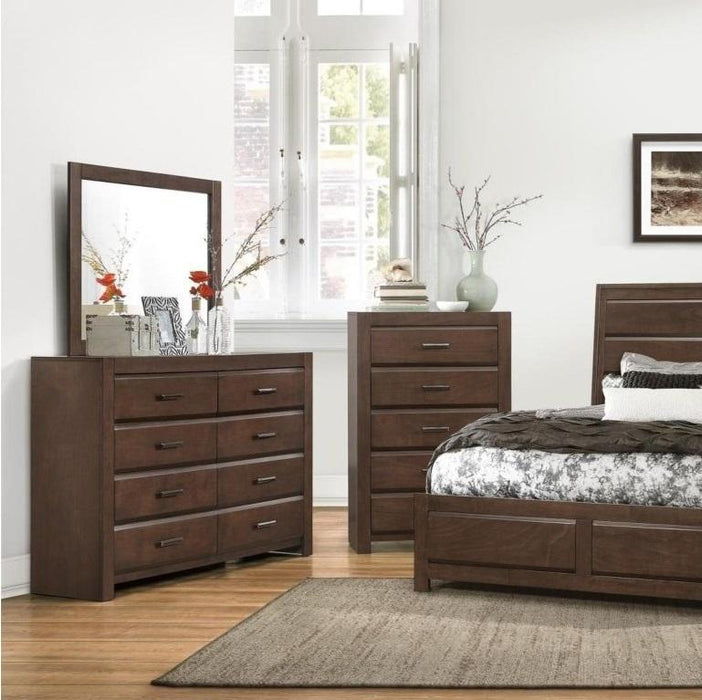 Erwan 8 Drawer Dresser in Dark Walnut 1961-5 - VIP FURNITURE (NJ)