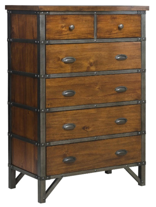 Holverson Chest in Rustic Brown & Gunmetal 1715-9 - VIP FURNITURE (NJ)