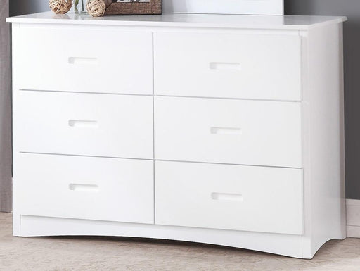 Galen 6 Drawer Dresser in White B2053W-5 - VIP FURNITURE (NJ)