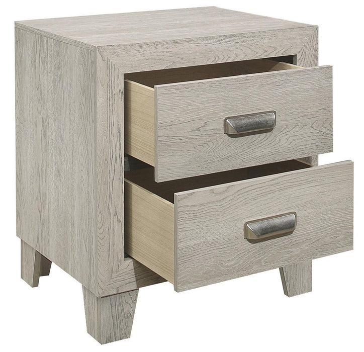 Quinby 2 Drawer Nightstand in Light Brown 1525-4 - VIP FURNITURE (NJ)