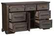 Taulon Dresser in Dark Oak 5438-5 - VIP FURNITURE (NJ)