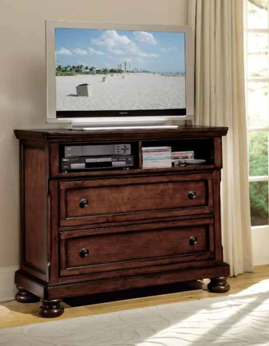 Cumberland TV Chest in Brown Cherry 2159-11 - VIP FURNITURE (NJ)