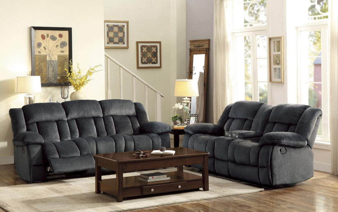Laurelton Double Reclining Sofa in Charcoal 9636CC-3 - VIP FURNITURE (NJ)