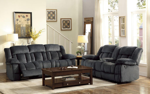 Laurelton Double Reclining Sofa in Charcoal 9636CC-3 - VIP FURNITURE (NJ)